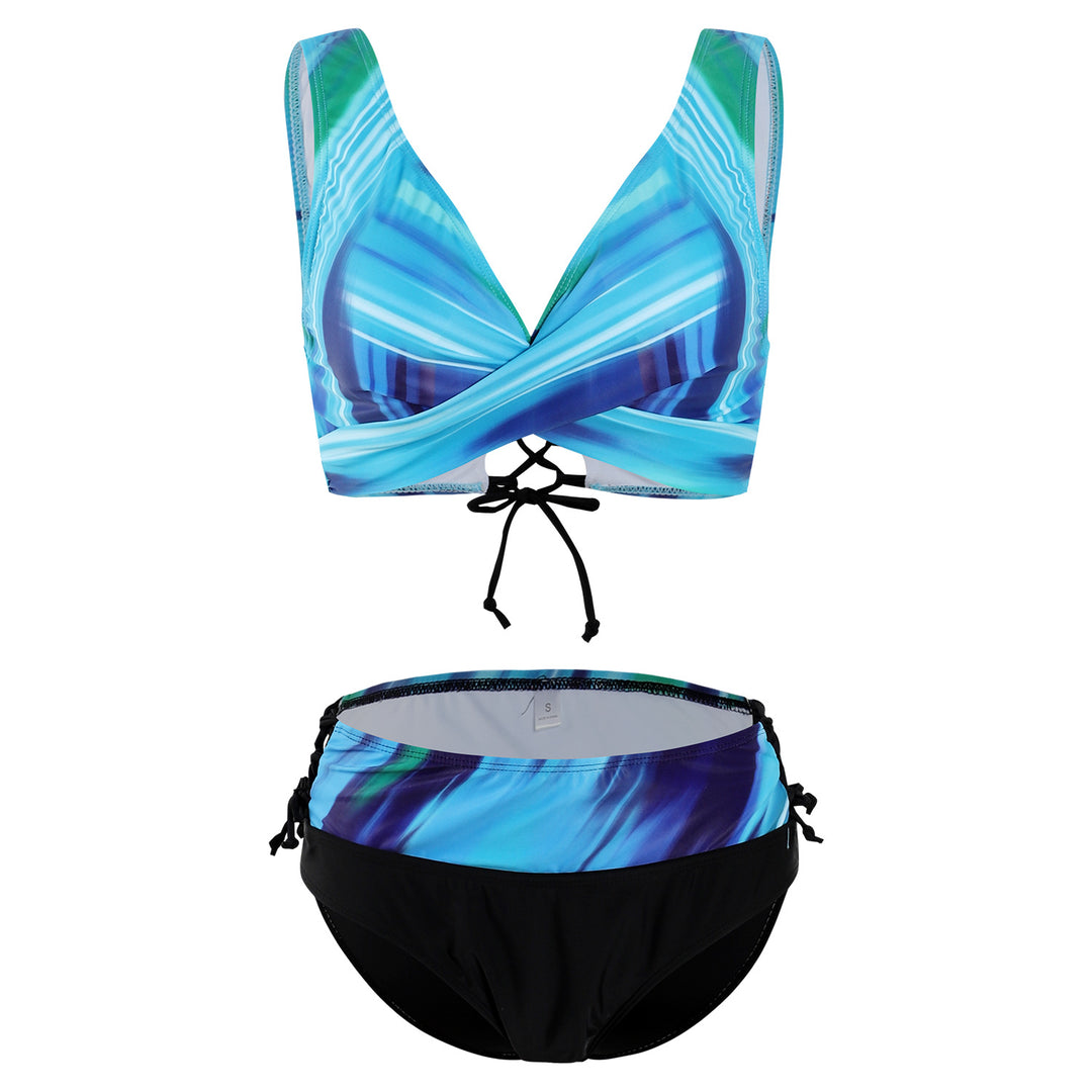Damen Sportlicher Bikinis mit modischem Wickeldesign Drune