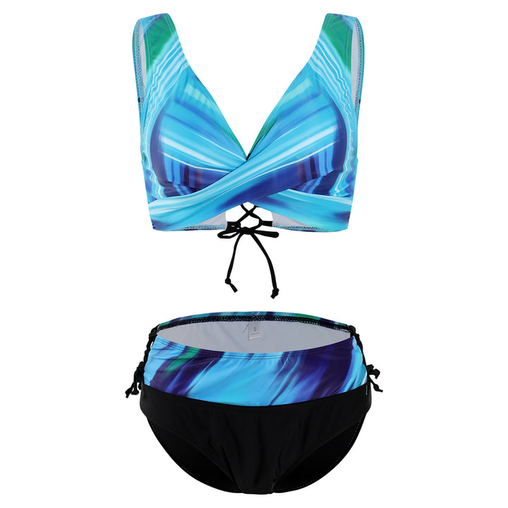 Damen Sportlicher Bikinis mit modischem Wickeldesign Drune