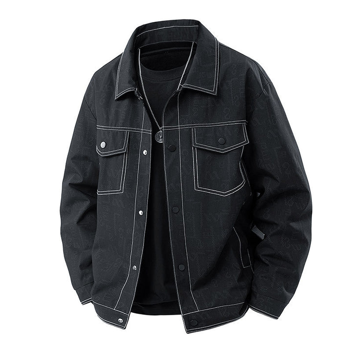Herren Modische Denim Jacke Drune