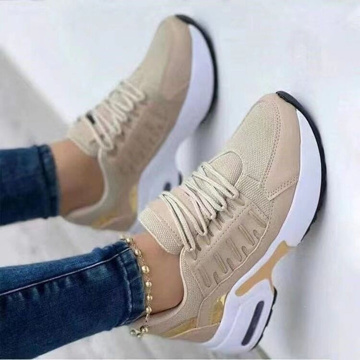 Damen Chunky-Plateau-Sneaker mit luftgepolsterter Sohle und atmungsaktivem Mesh-Obermaterial Drune
