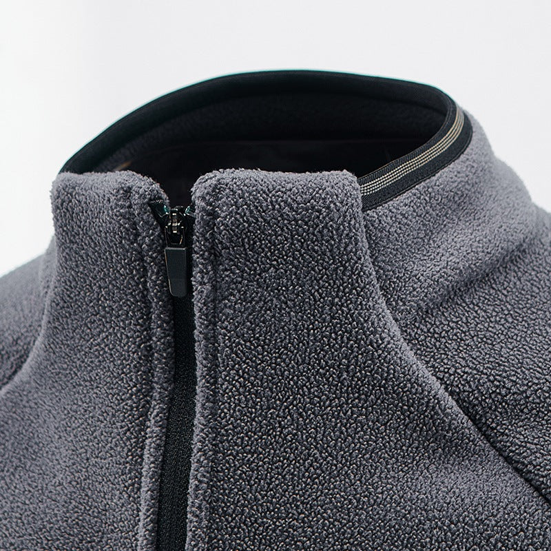 Herren Fleece-Halbzip-Pullover mit stehendem Kragen und atmungsaktivem Thermofleece Drune
