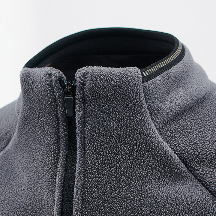 Herren Fleece-Halbzip-Pullover mit stehendem Kragen und atmungsaktivem Thermofleece Drune