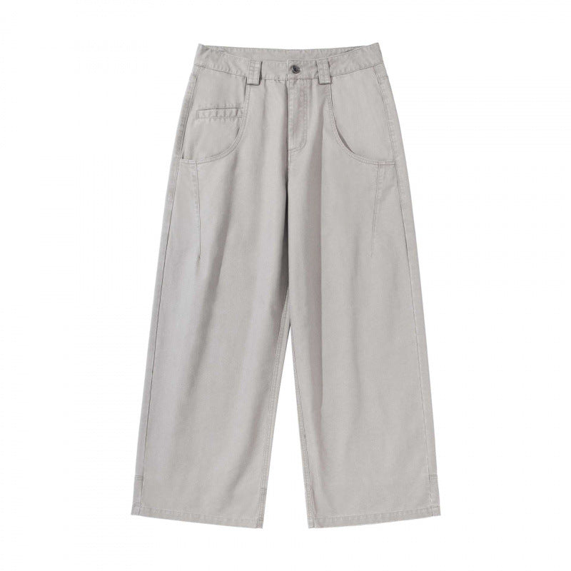 Damen Weite Highwaist-Culottehose mit Utility-Taschen und legerer Cropped-Silhouette Drune