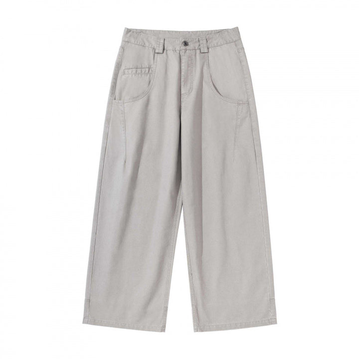 Damen Weite Highwaist-Culottehose mit Utility-Taschen und legerer Cropped-Silhouette Drune
