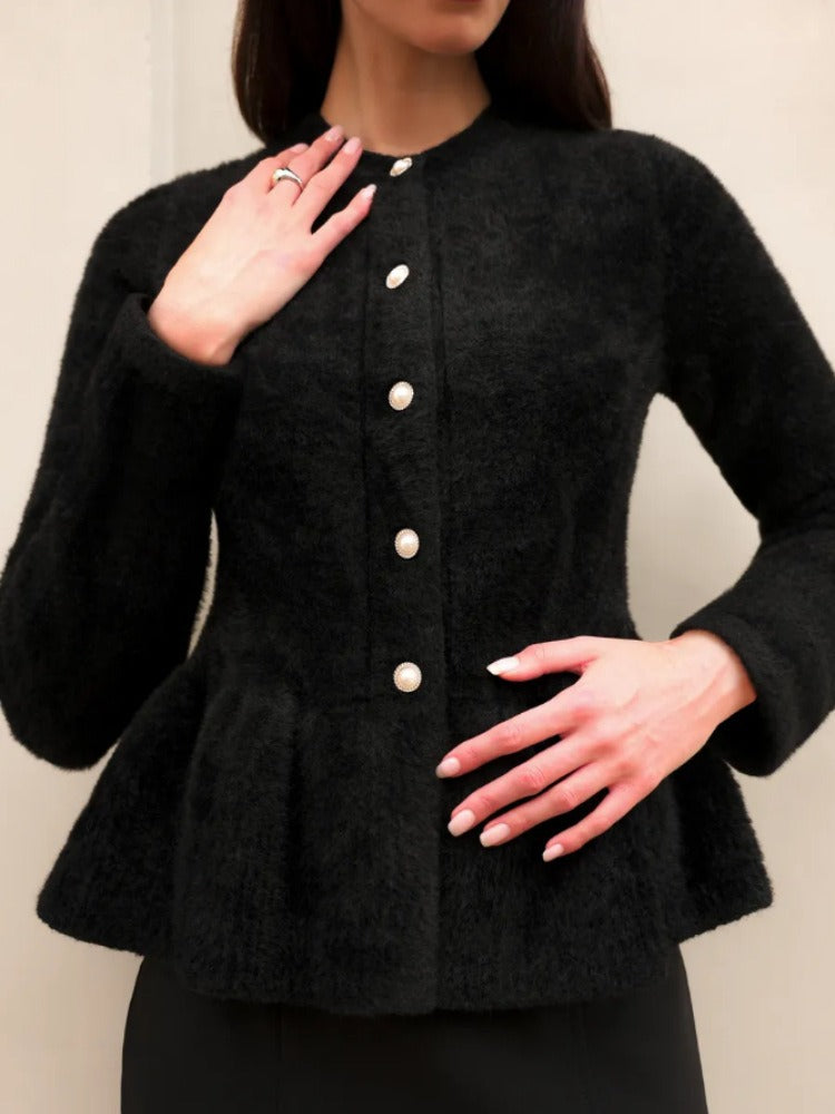 Damen Modische Strickjacke mit taillierter Passform Drune