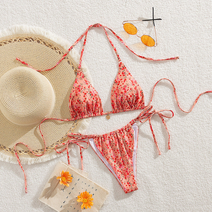 Damen Triangel-Bikini mit verspielten Bindebändern Drune