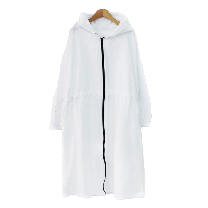 Damen leichte, atmungsaktive Kapuzenjacke mit verstellbarem Kordelzug Drune