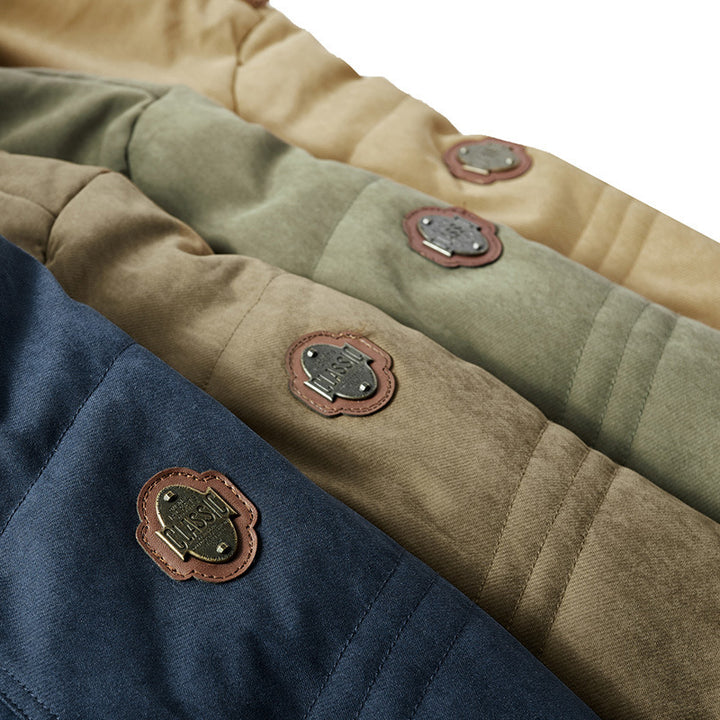Herren Parka mit Teddyfutter und abnehmbarer Innenjacke Drune