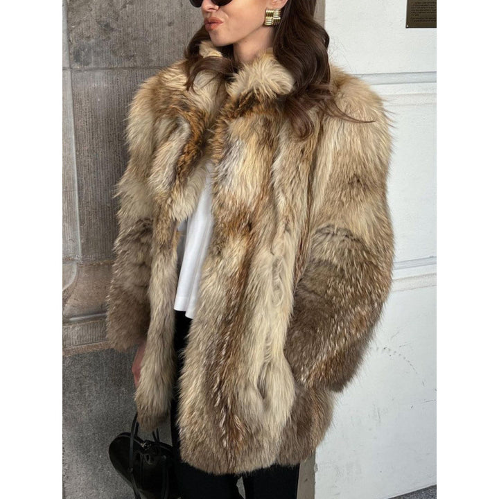 Damen Kunstfelljacke mit luxuriösen Details Drune