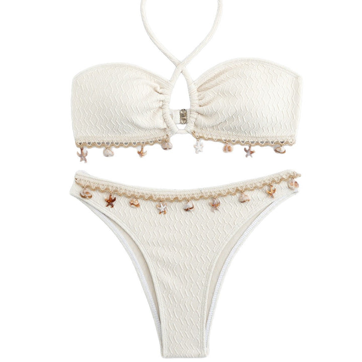 Damen Bandeau-Bikini mit Muscheldekoration Drune