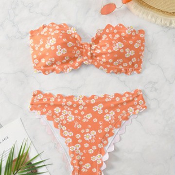 Damen Bikini-Set mit floralem Muster Drune