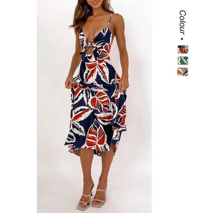 Damen Wickelkleid mit floralem Print und verspielt schwingendem Saum Drune