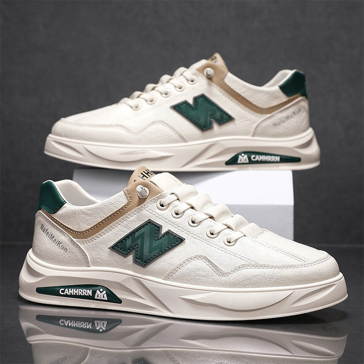 Herren Voluminöse Casual-Sneaker mit strukturiertem Kunstleder, kontrastierten Overlays und gedämpfter Plateau-Sohle Drune