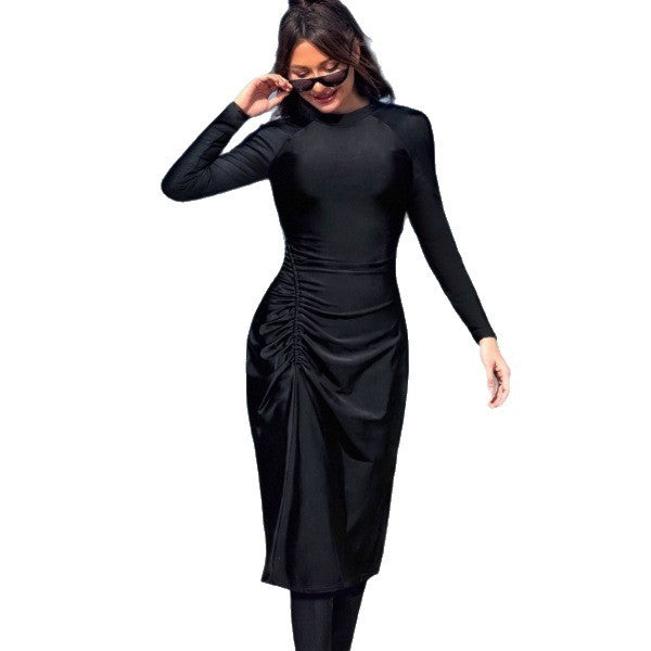 Damen Eleganter Langarm-Badeanzug mit figurbetonendem Design Drune
