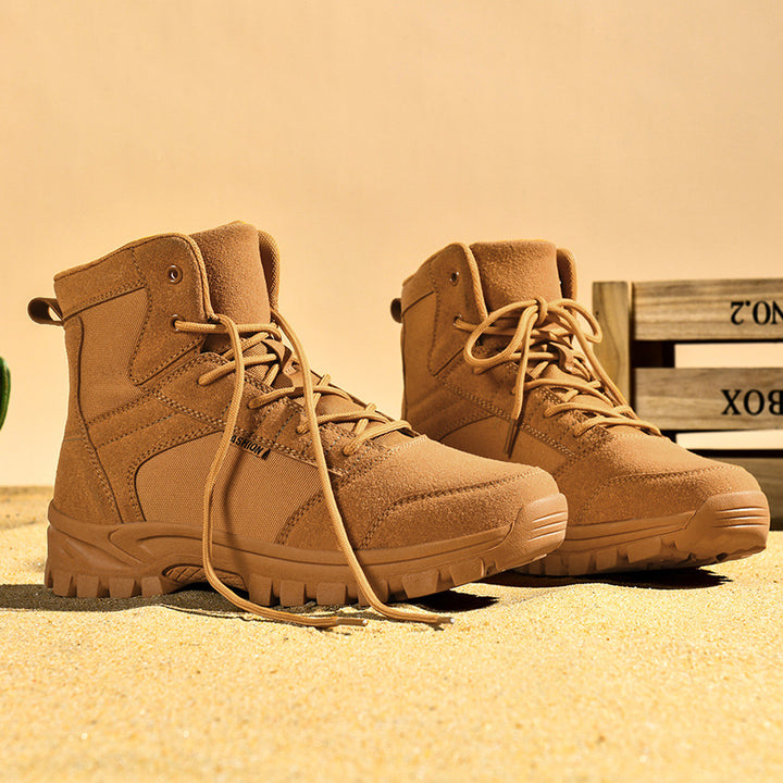 Damen Modische knöchelhohe Einsatz‑Stiefelette im Tactical‑Look mit griffiger Leichtprofilsohle Drune