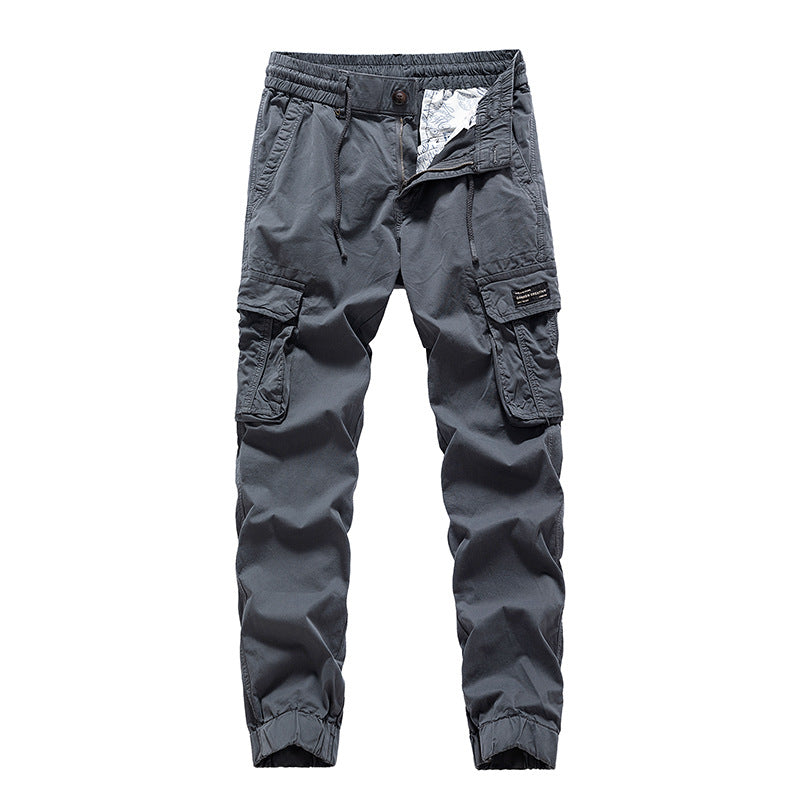 Herren Cargo-Jogginghose im Utility‑Stil mit Elastikbund, Tunnelzug und Mehrfach‑Cargotaschen Drune