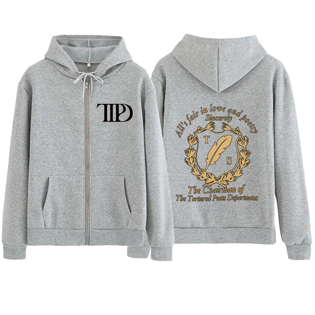 Damen Fleece Kapuzenjacke mit einzigartigem Motiv und bequemer Passform Drune