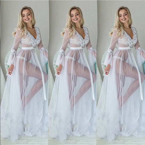 Damen Transparentes Abendkleid mit zierlichen Spitzenapplikationen und schwingendem Tüllsaum Drune