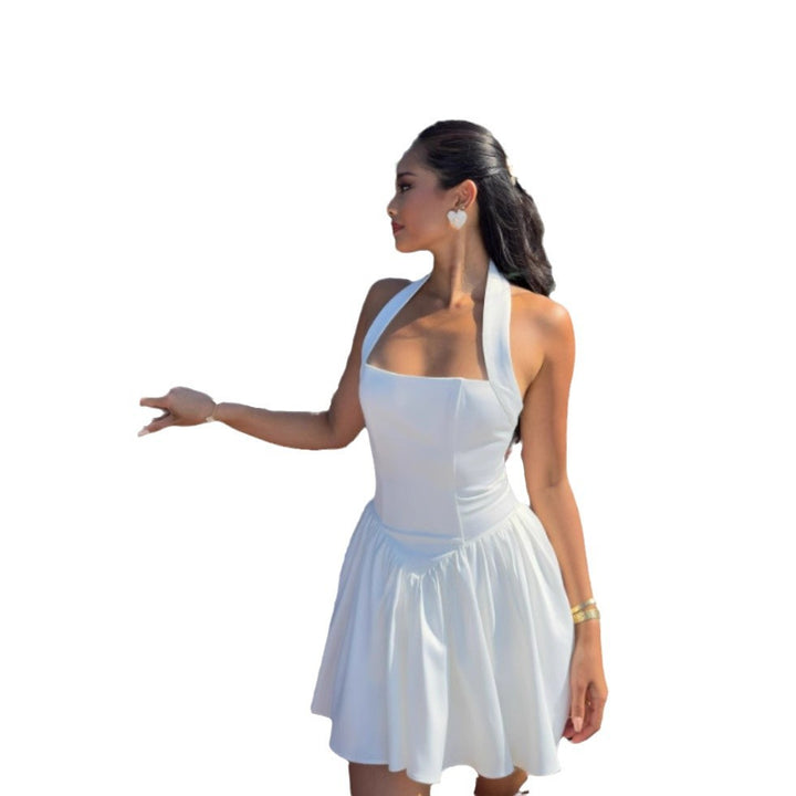 Damen Elegantes Hochzeitskleid mit schickem Halterdesign und schwingendem Rock Drune