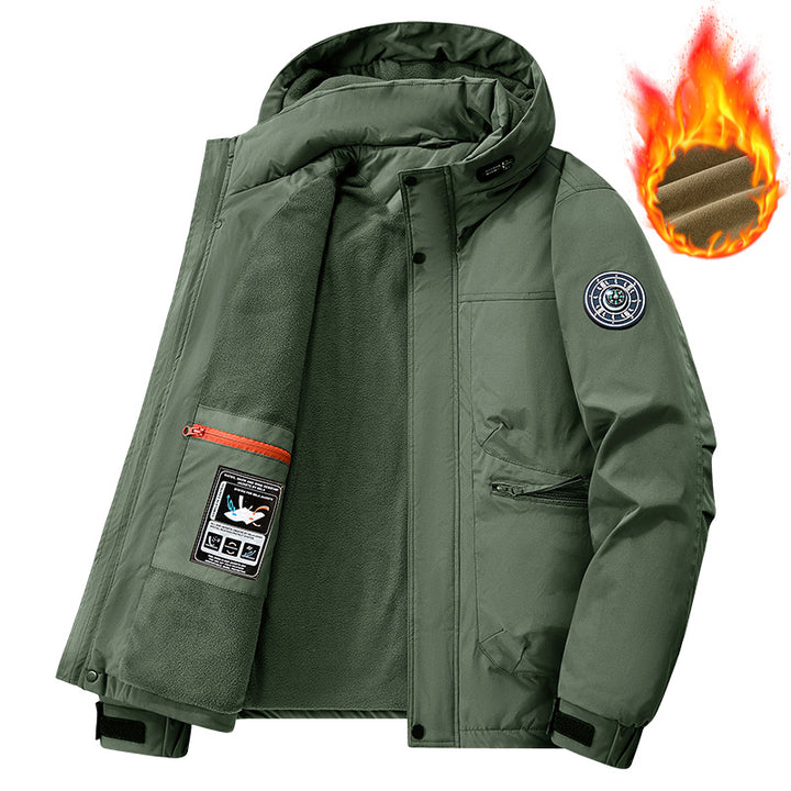 Herren Technische Wetterjacke mit abnehmbarer Kapuze Drune
