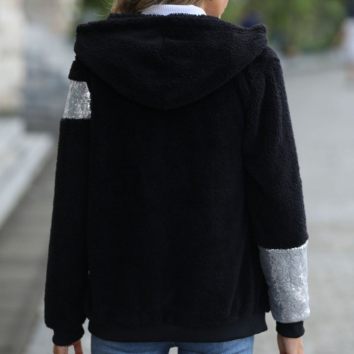 Damen Fleecejacke mit glitzernden Akzenten und praktischem Reißverschluss Drune