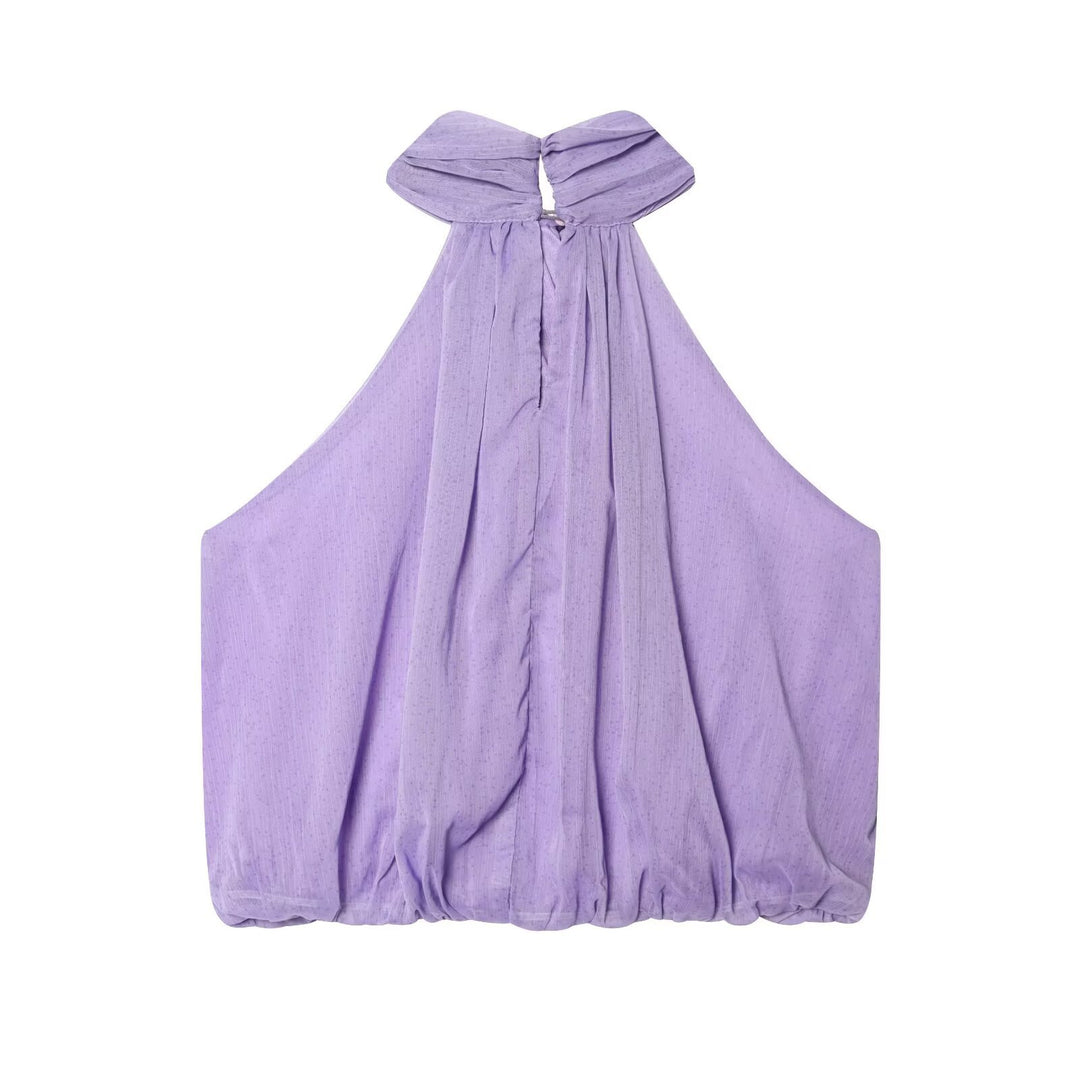 Damen Haltertop mit eleganter Drapierung und hochwertigen Stoffen Drune