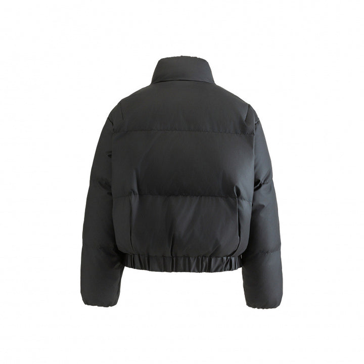 Damen Gekürzte Puff‑Steppjacke mit hohem Stehkragen, elastischem Bund und verdeckter Reißverschlussleiste Drune