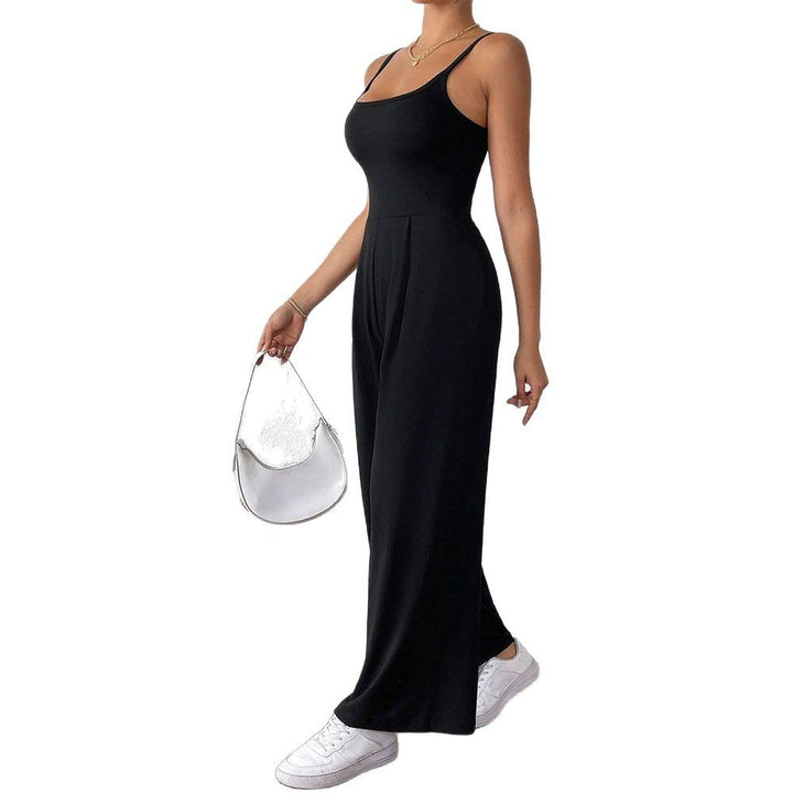 Damen legerer Jumpsuit mit schmalen Spaghetti-Trägern und fließendem Schnitt Drune
