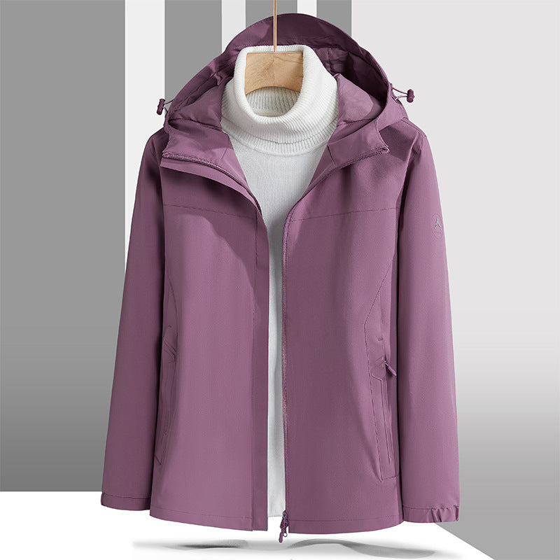 Herren Leichte technische Softshelljacke mit verstellbarer Kapuze und minimalistischer Sportpassform Drune