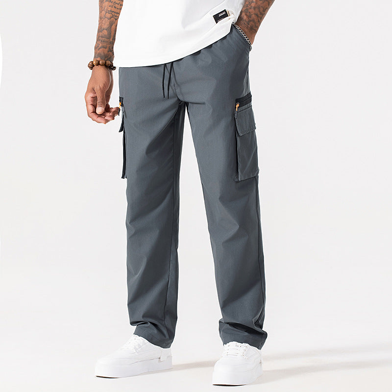 Herren Utility-Cargo-Hose mit elastischem Bund und Kordelzug Drune