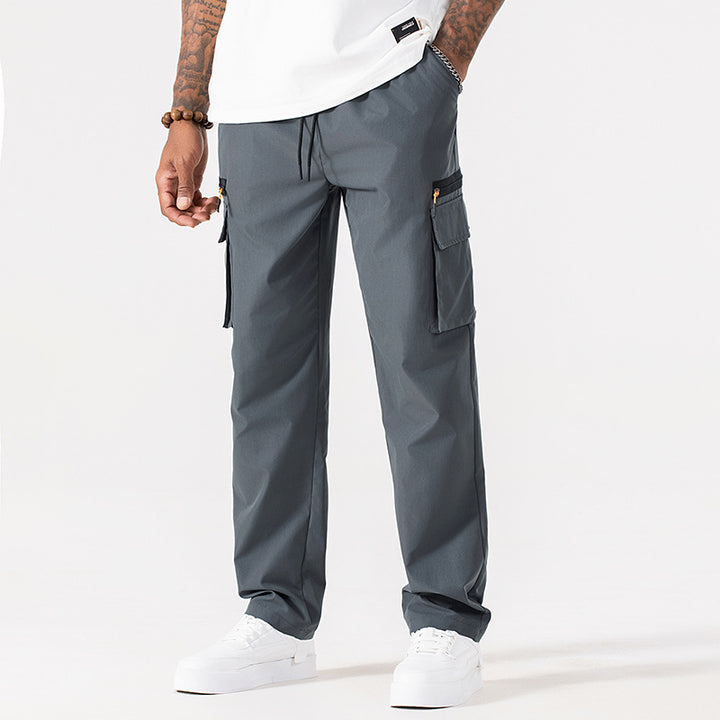Herren Utility-Cargo-Hose mit elastischem Bund und Kordelzug Drune