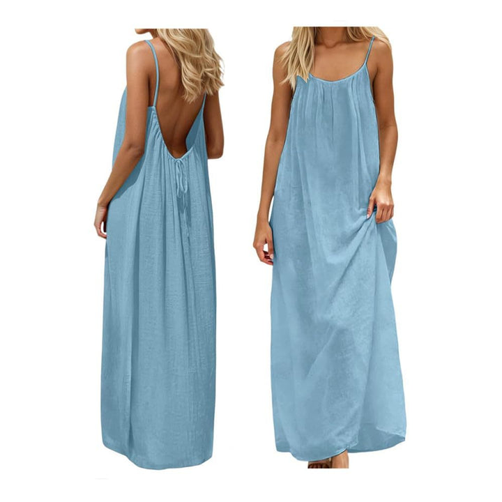 Damen Maxikleid mit tiefem Rücken Drune