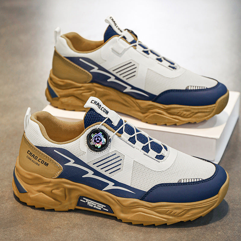 Herren robuste Outdoor-Chunky-Sneaker mit Drehverschluss, atmungsaktivem Strickoberteil und profiliertem Dämpfungssystem Drune