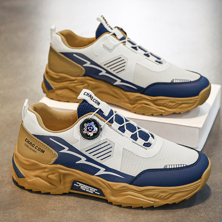 Herren robuste Outdoor-Chunky-Sneaker mit Drehverschluss, atmungsaktivem Strickoberteil und profiliertem Dämpfungssystem Drune