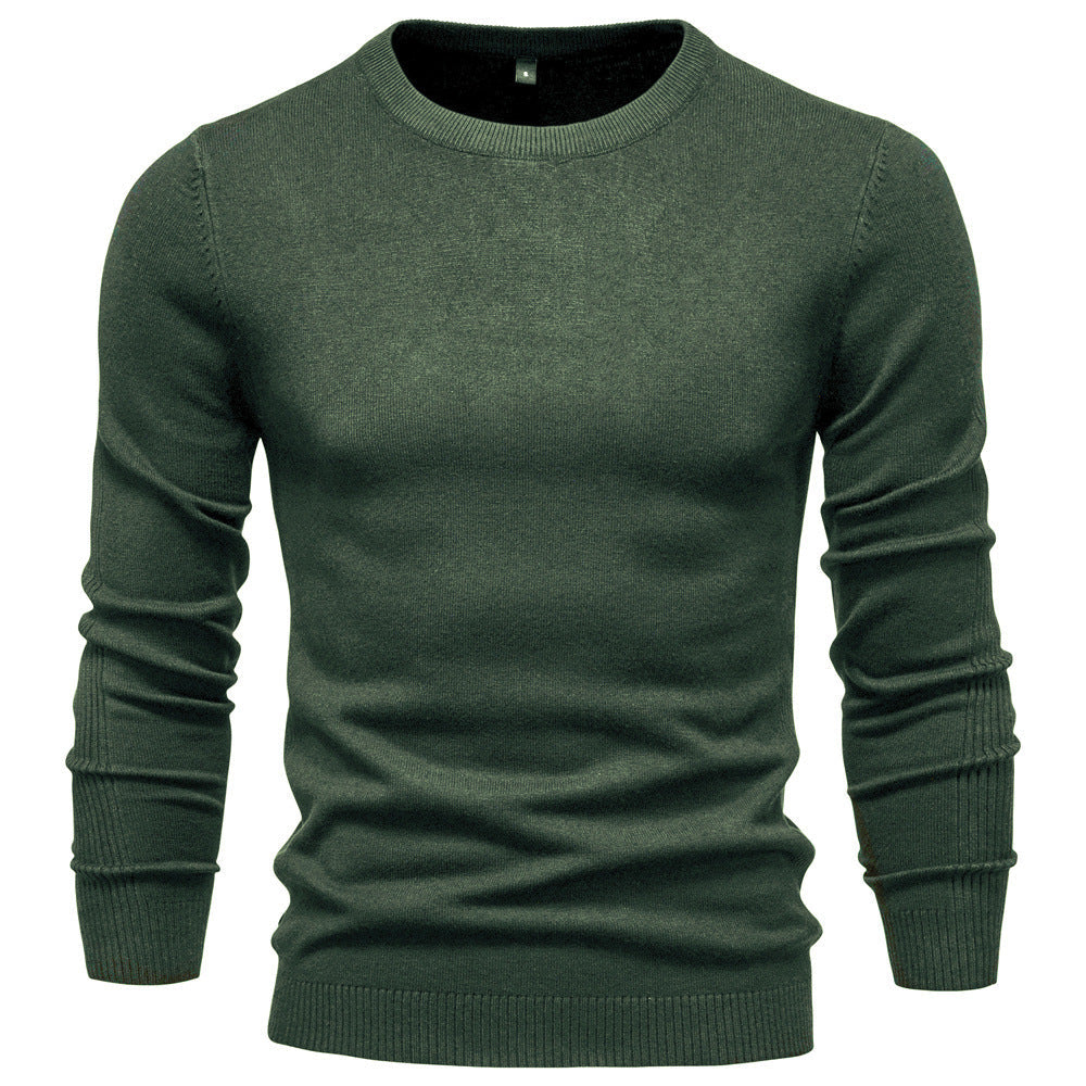 Herren Rundhals Pullover aus hochwertiger Baumwolle Drune