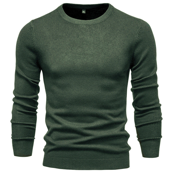 Herren Rundhals Pullover aus hochwertiger Baumwolle Drune