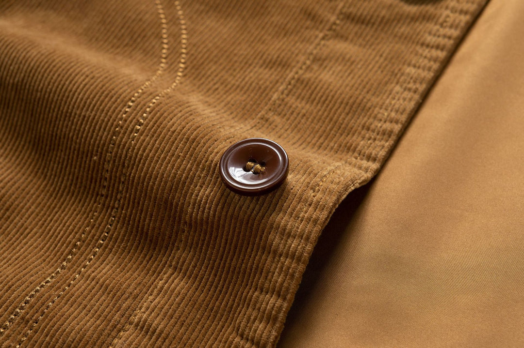 Herren Kordjacke im Worker-Stil mit gesteppter Innenfütterung Drune