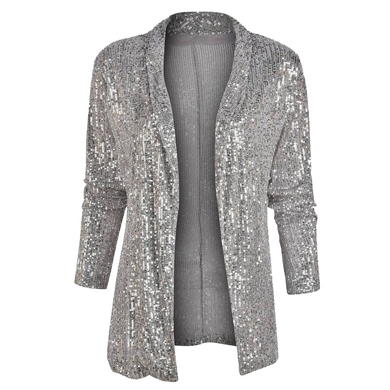 Damen Glamouröser Pailletten-Blazer Drune