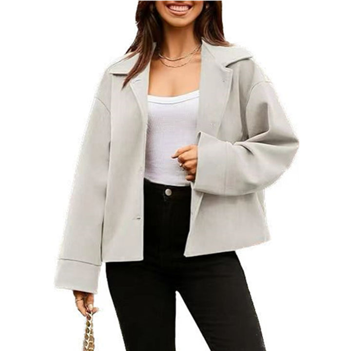 Damen Elegante Oversized-Jacke mit weich strukturiertem Stoff und lässigem Schnitt Drune