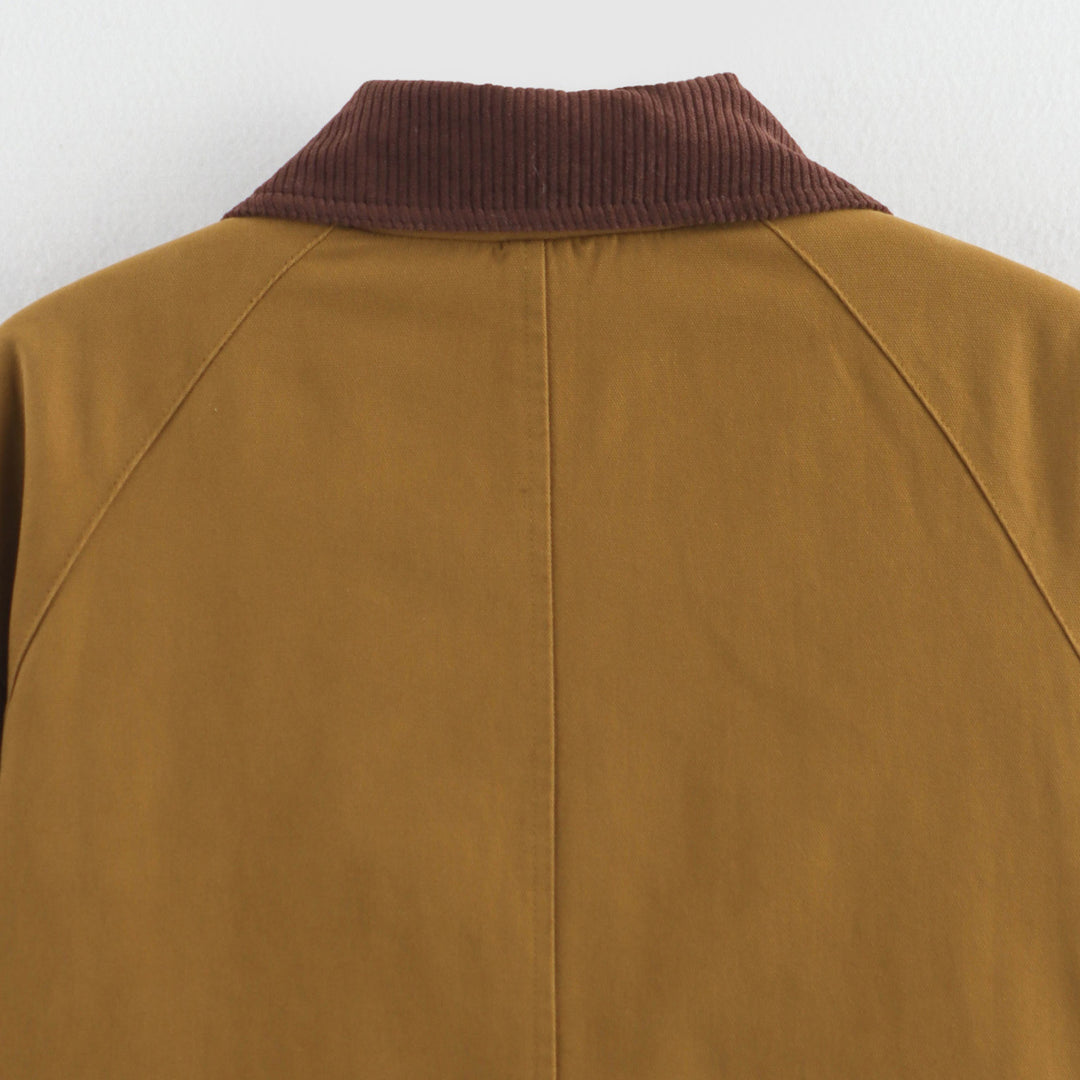 Damen modische Utility-Jacke mit aufgesetzten Taschen und Karottenkragen Drune