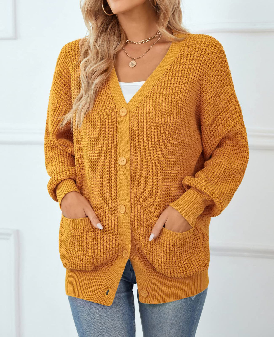 Damen Grobstrick Cardigan