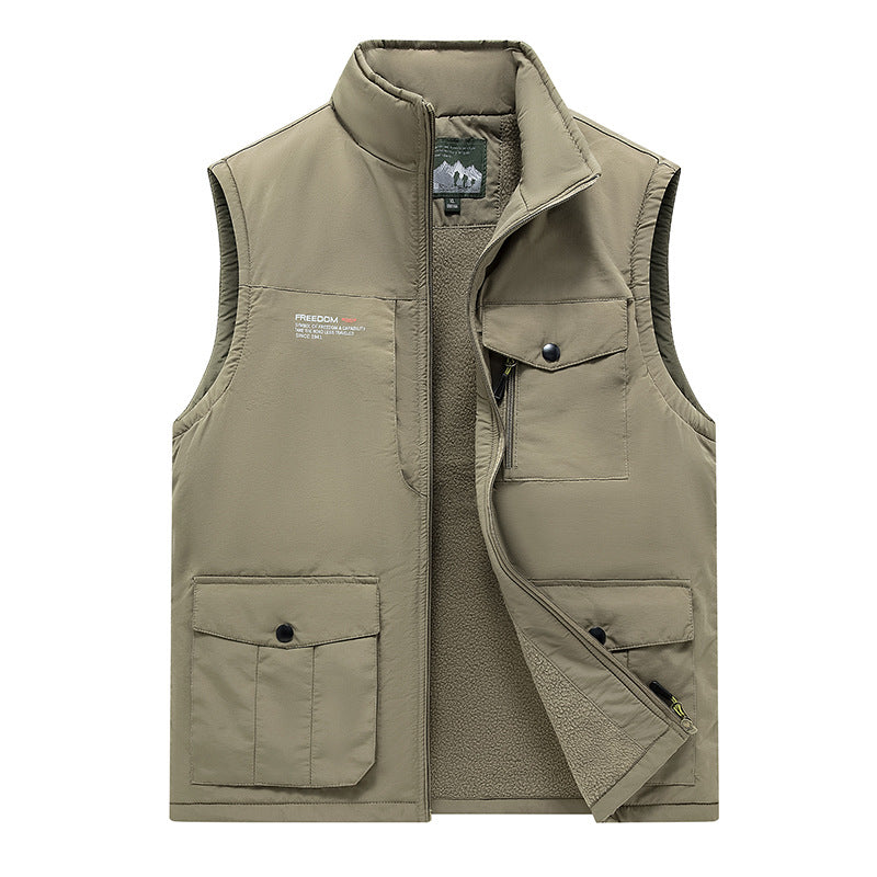 Herren Leichte Outdoor-Weste mit hochschließendem Kragen und praktischen Taschen Drune