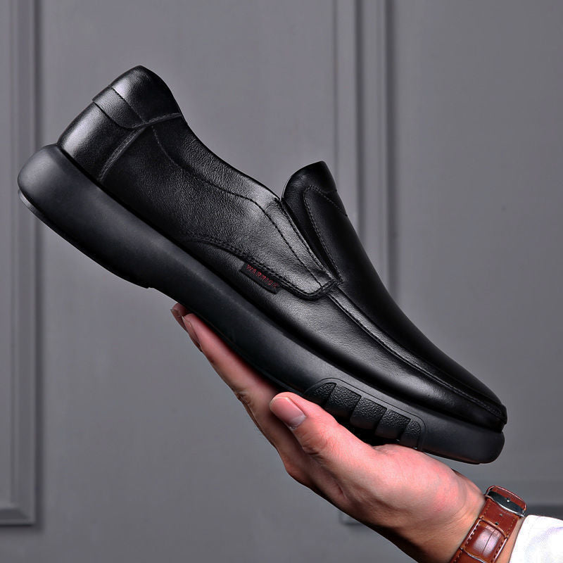 Herren Eleganter Komfort-Slipper aus Lederoptik mit dämpfender Plateau-Sohle Drune