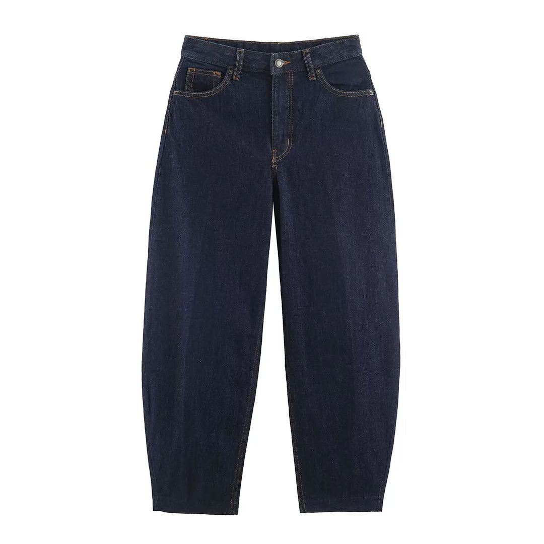 Damen Hochtaillierte Relaxed‑Fit Jeans mit konischem Bein Drune