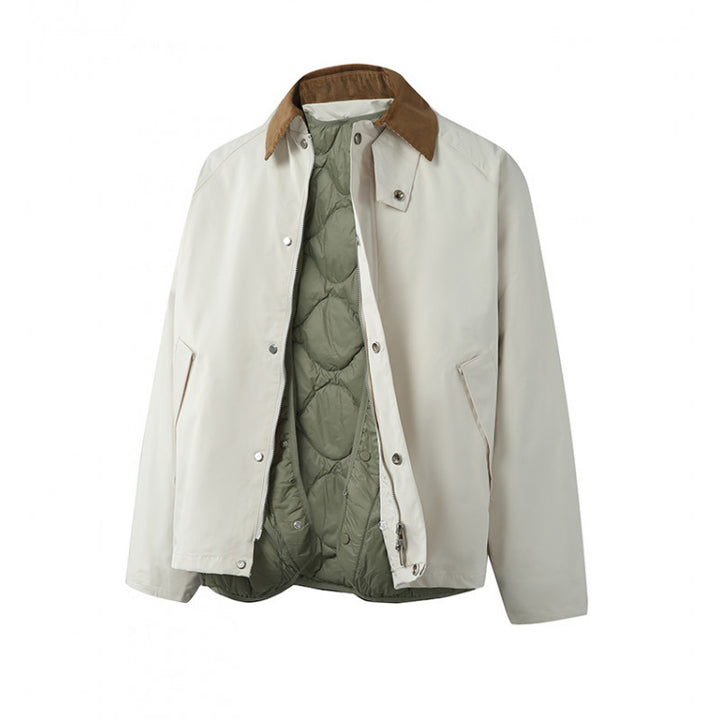 Herren Boxy‑Fieldjacke mit abnehmbarer wattierter Innenweste und Cordkragen Drune