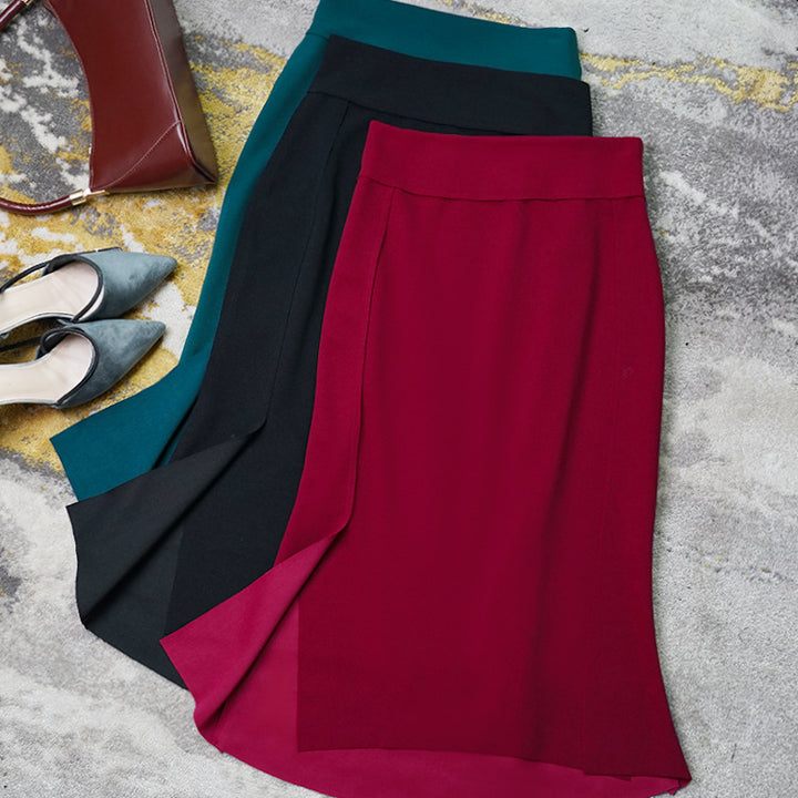 Damen Eleganter und figurbetonter Midirock Drune