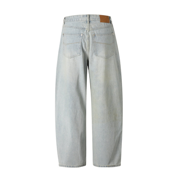 Damen Hochtaillierte Straight‑Leg Jeans mit weitem Bein Drune