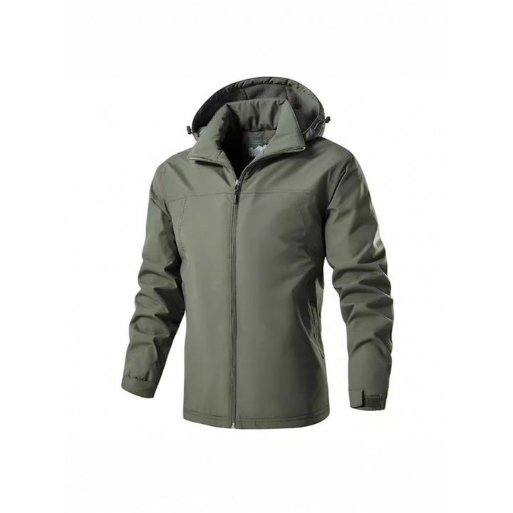 Herren leichte Outdoorjacke mit Kapuze Drune