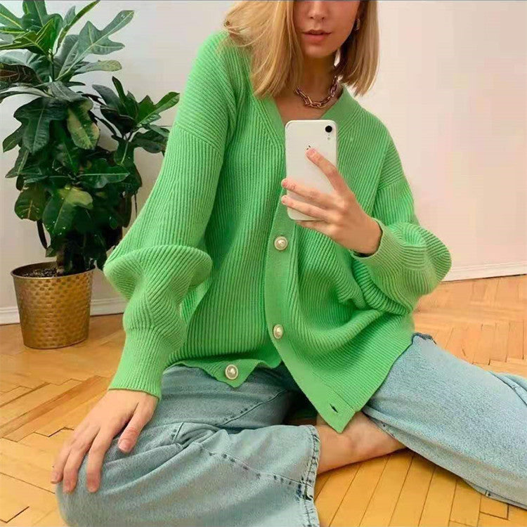 Damen oversized Strickjacke Drune