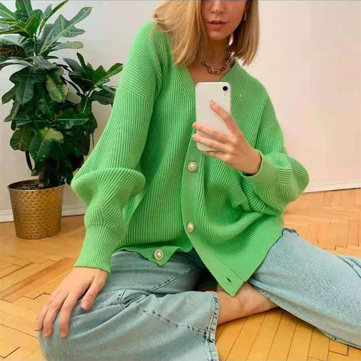 Damen oversized Strickjacke Drune